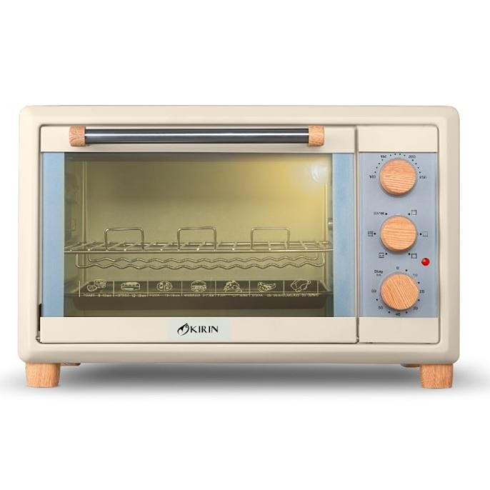 Kirin Oven Kbo-200 White Omni Oven 20 Liter 600 Watt Kbo 200Wh - Pemanggang Elektrik Api Atas Dan Ba