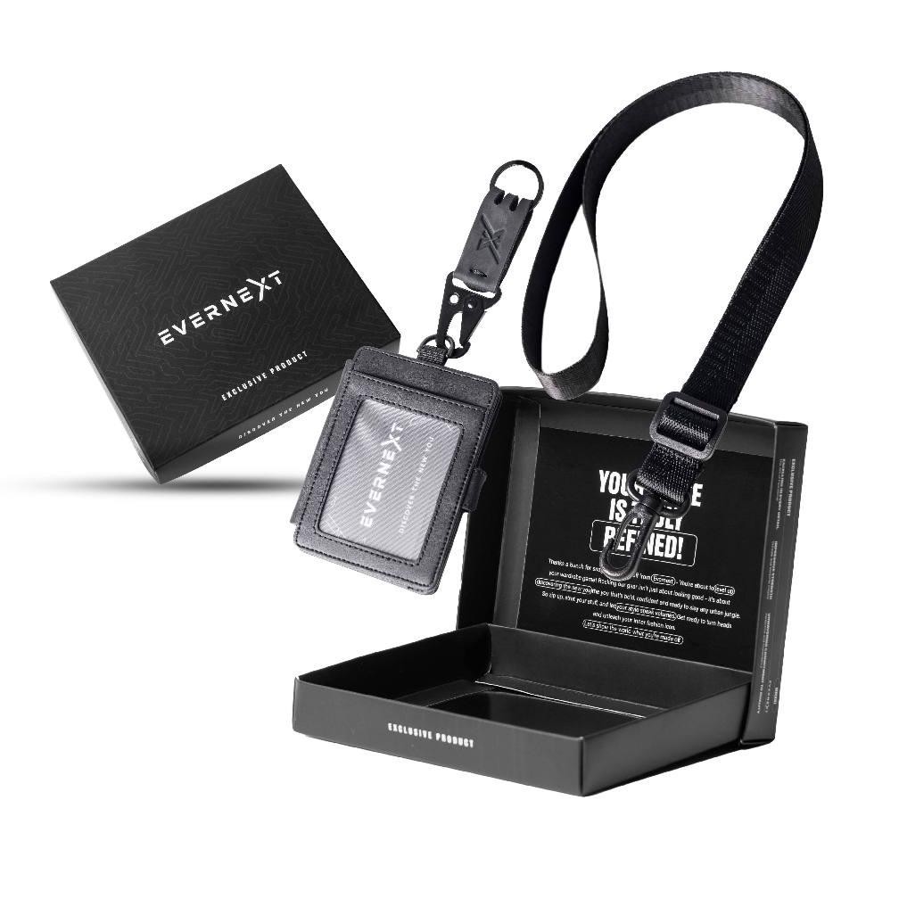 

TERLARIS Evernext Apparel - Lanyard Kartu ID Pria Card Holder Kulit Pria Smash Lanyard Gantung Kantoran Siap kirim