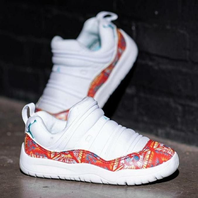 Tersedia Sepatu Anak Air Jordan 11 Retro Little Flex Import/White Red/BNIB