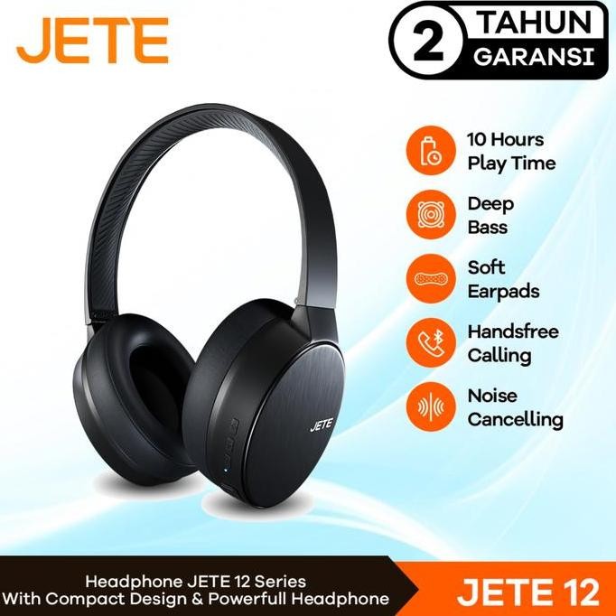Headphone|Headset Bluetooth Jete-12 With Noise Canceling New Stok