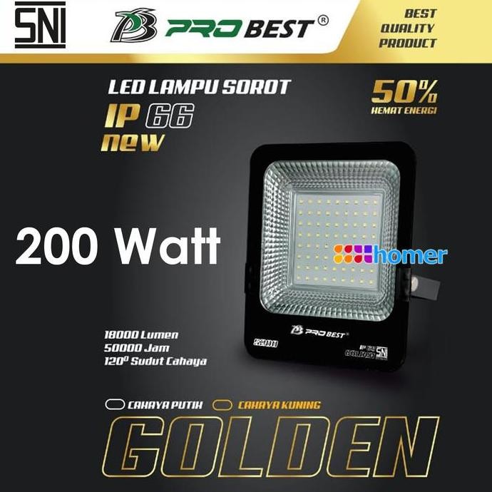 

PROBEST Golden Lampu LED sorot Lampu tembak LED ip66 SNI waterproof 200w 200watt 200 w 200 watt Lampu sorot Lampu tembak LED tahan anti air hujan outdoor lapangan parkir jalan taman panggung dekorasi hias booth pameran super terang murah jarak jauh