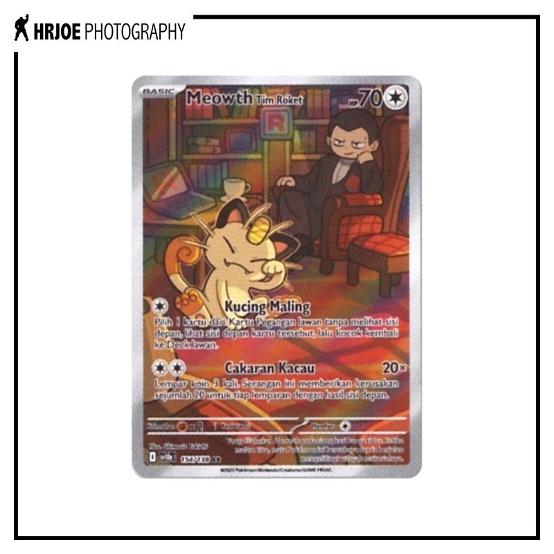 Pokemon TCG Indonesia Kehadiran Juara sv10s - Meowth Tim Roket AR 154/138