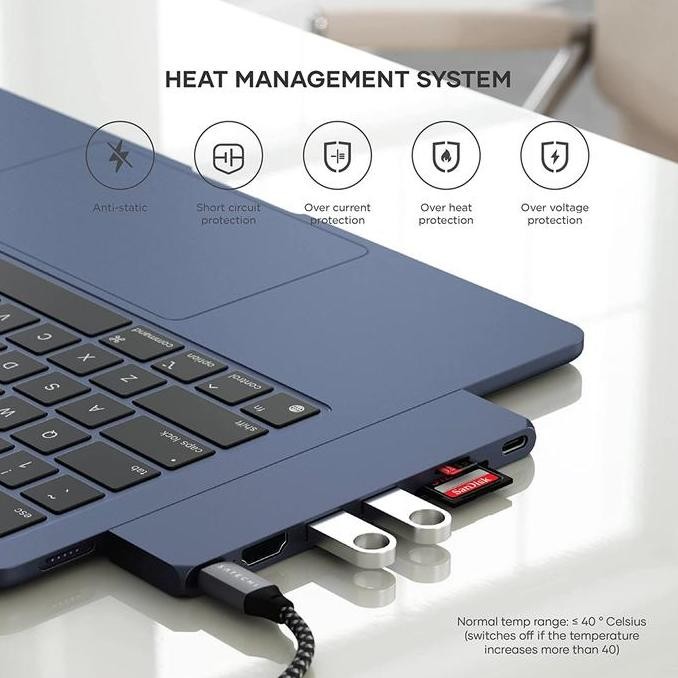 Satechi Usb-C Pro Hub Slim Usb C 7-In-2 7 In 2 M1 M2 Macbook New Stok