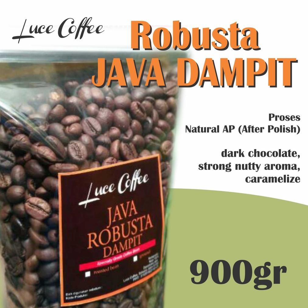

NEW!!! Luce Coffee, Kopi Java Robusta Dampit 900gr - Biji Sangrai Atau Bubuk.