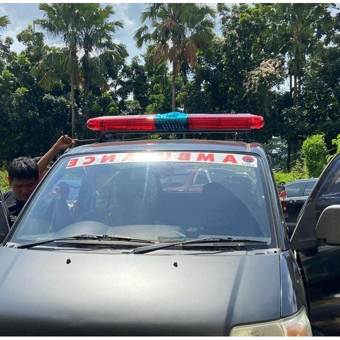 Termurah  Lampu Rotator Polisi Sirene Patwal Ambulance Led - Merah