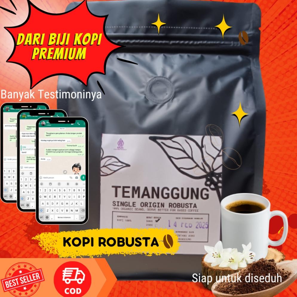 

NEW!!! Kopi Temanggung Robusta Bubuk Murni 100% Asli 500 Gram