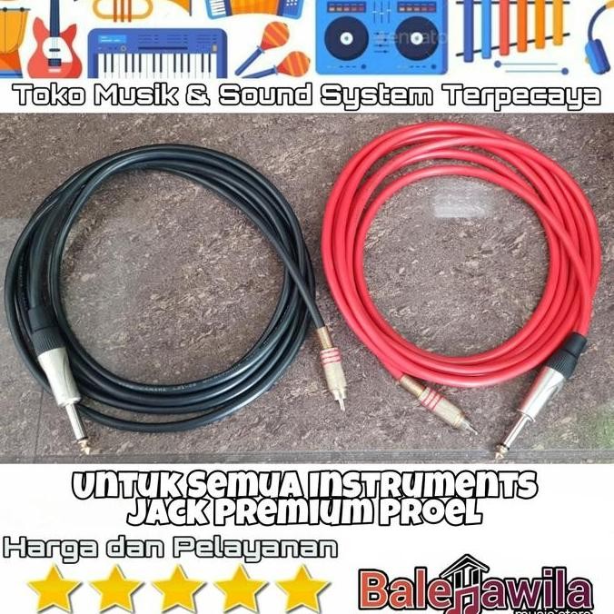 Kabel Instrument Cable Speaker Type Canare Jack Akai Rch 10 Meter New Stok