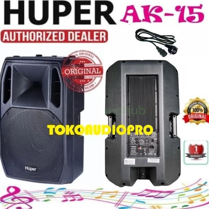 Huper Ak15 15-Inch Speaker Aktif Huper Ak-15 New Stok