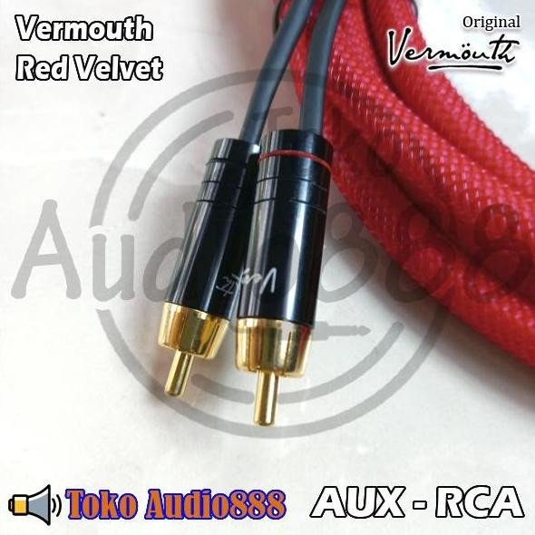 Kabel Splitter Aux 3,5Mm To 2 Rca Male , Vermouth Red Velvet New Stok