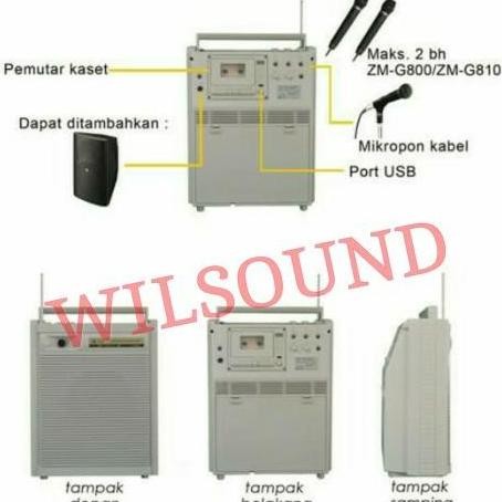 Speaker Portable Toa Zw G810Cu G810 Cu Zwg810Cu Original G 810 Cu New Stok