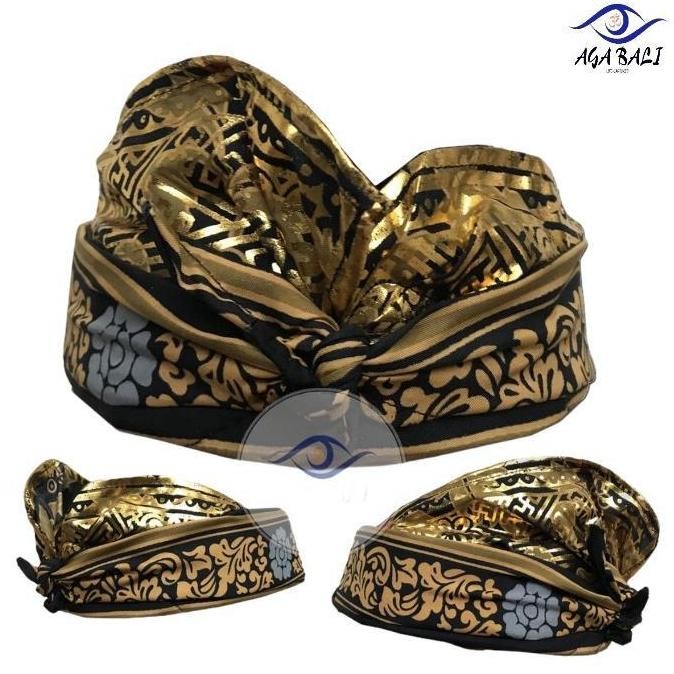 UDENG BALI JADI BATIK PATRA HITAM GOLD SERI A&B U006.AG