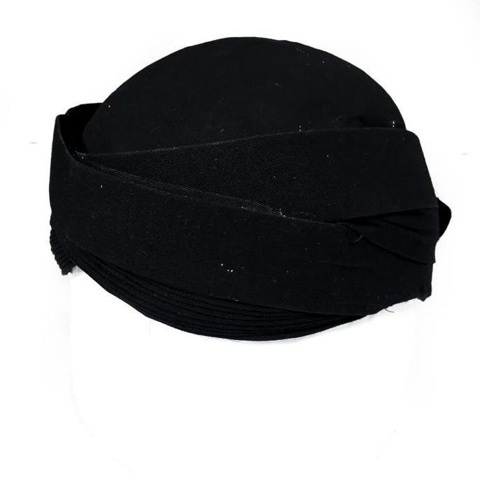 BLANGKON HITAM POLOS MODEL SOLO - KAIN HALUS