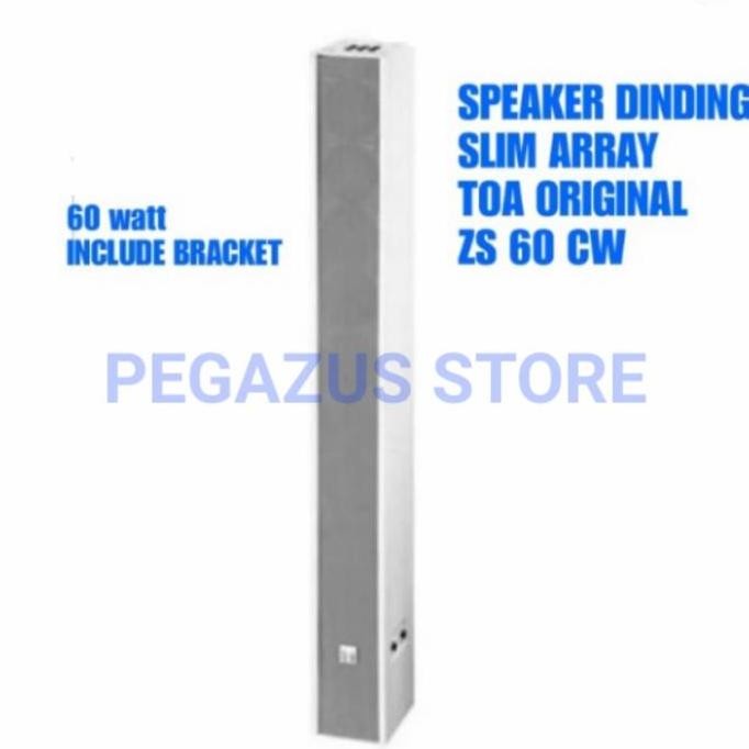 Toa Slim Array Speaker Zs-S60Cw 60 Watt Original Zs S60 Cw New Stok