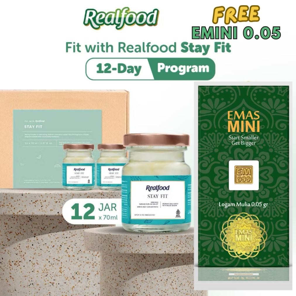 

Realfood Stay Fit 12 Jar | Minuman Sarang Burung Walet | Imun Booster | Realfood Indonesia