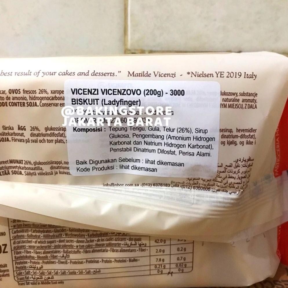 

PJ Vicenzovo Lady Finger 200 Gr | Lady Finger Matilde Vicenzi Vincenzovo