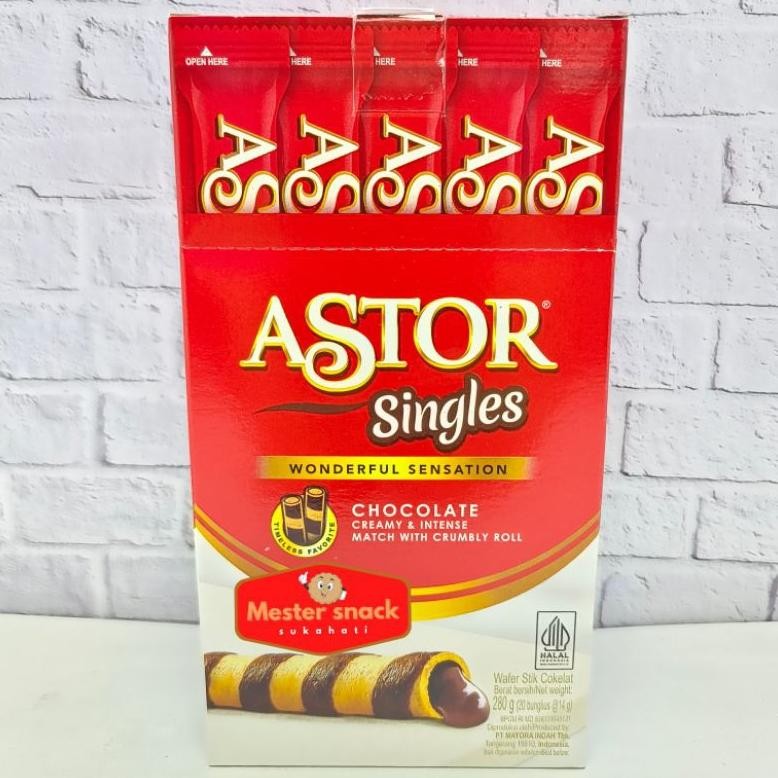 

PJ Astor Singles Biskuit Coklat 14g Isi 20 Pcs
