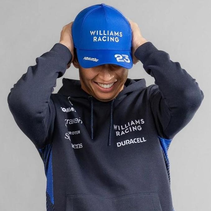 Williams Racing F1 2025 Alex Albon Driver Cap. Topi Unisex Pria Wanita. Official Formula 1 Merchandi