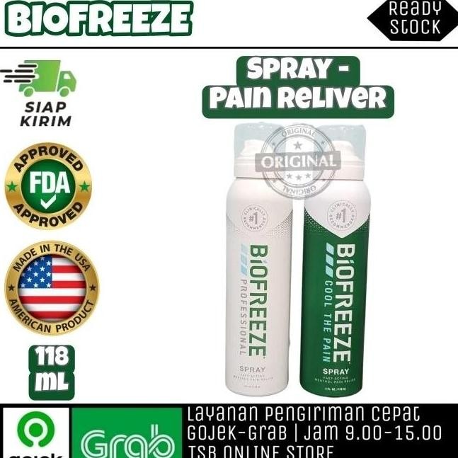 Terlaris BIOFREEZE SPRAY PAIN RELIEF- ORIGINAL SALE
