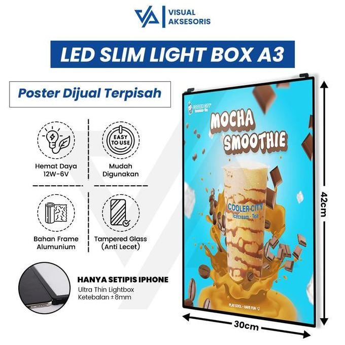 

Slim Light Box LED Frame Advertising Portable - LED Menu Poster A3