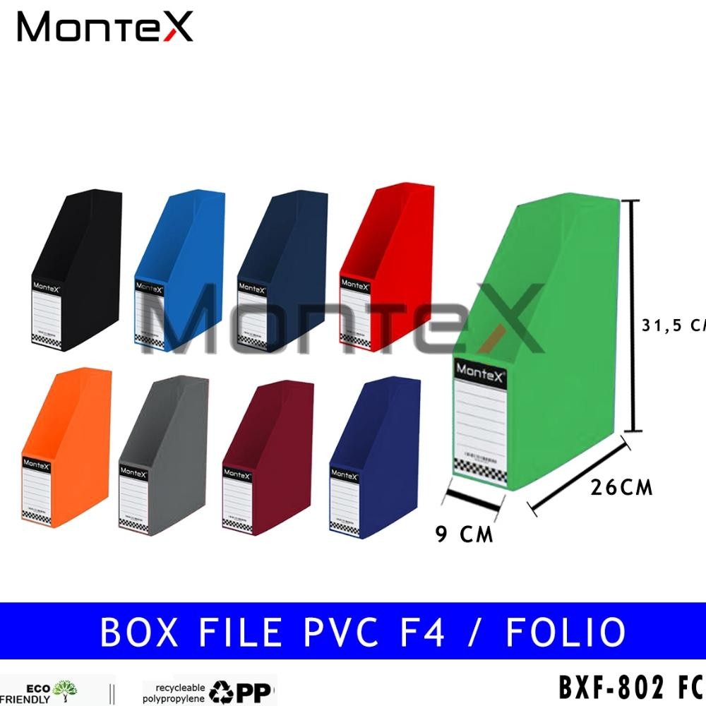 

Montex (6 Pcs) Box File Kancing Pvc Semi Kulit 9 Cm / Grosir 6 Pcs