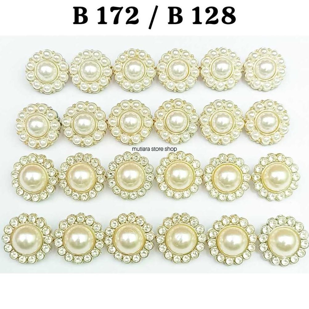 Isi 12 Pcs Kancing Baju Mutiara Hias DM ( Ecer ) AST