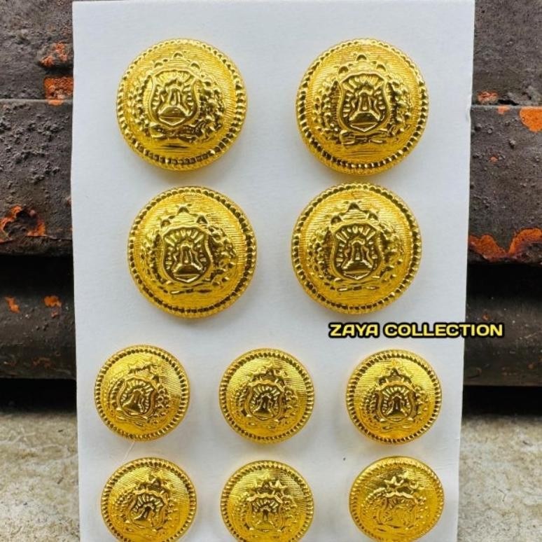 Kancing PDU Polri - Kancing Pdu Seragam Upacara Polri AST