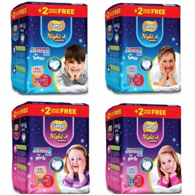 Ready Stock Sensi Nightpants For Boys 3Xl / Xxxl Isi 24+2 - Popok Junior
