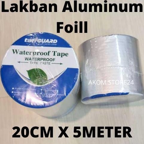 Ready Stock [Trending] 20Cm X 5 Meter Alumunium Foil Tape Anti Air Panas Tahan Bocor Untuk Perbaikan