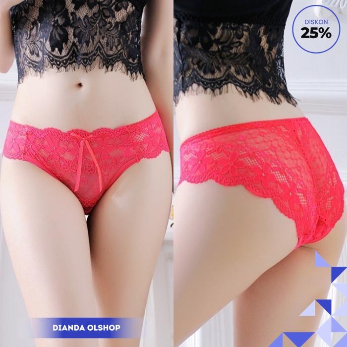 CELANA DALAM WANITA JUMBO DEWASA CD SEXY RENDA TRANSPARAN PANTIES C276 PALING DISUKAI