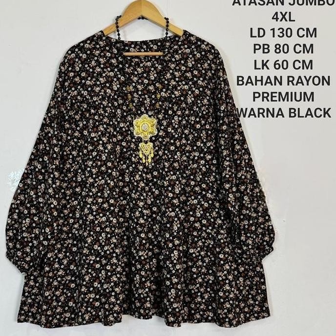 (Expert) Atasan Jumbo Ld 130 Cm Motif Bunga Kekinian - Zahra Top