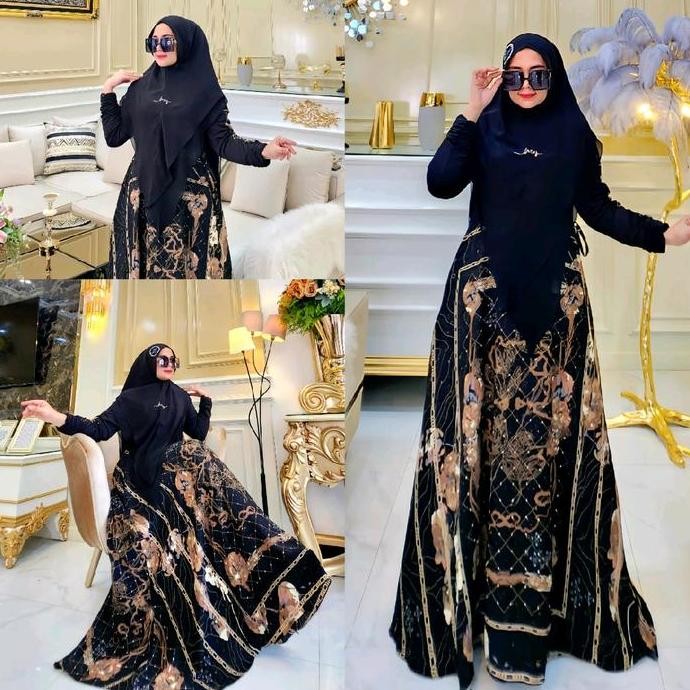 Tersedia SHABIRA SYARI MOTIF ARSY HIJAB GAMIS MOTIF GAMIS PENGAJIAN SERAGAM SETSYARI KHIMAR MOTIF Bu