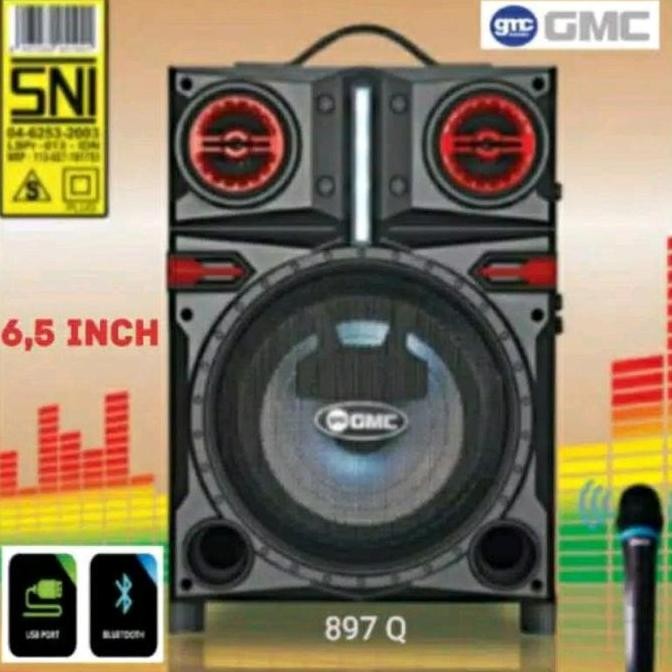 Grosir Speaker Gmc 897Q Speaker Bluetooth Portable Plus Mic Wireless Speaker Gmc 897P / 897Q