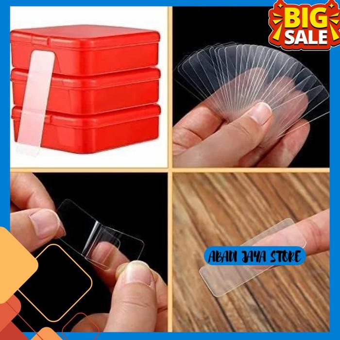 

STIKER NANO DOUBLE TAPE AKRILIK MINI PEREKAT 2 SISI BOX KOTAK ISI 60 GRATIS ONGKIR