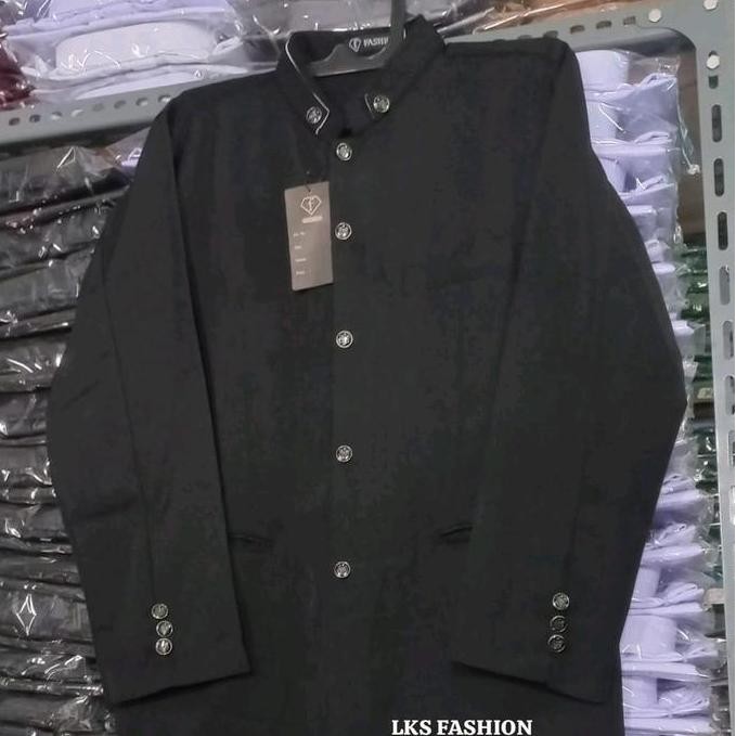 Tersedia Jasko polos terbaru Kain Tebal hightwits kancing Tangan Variasi, kantong atas satu bawah du