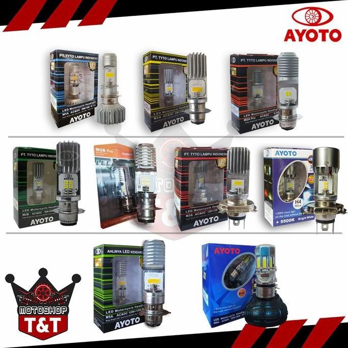 Promo Lampu Depan LED Motor AYOTO M1A M2A M2B M3A M4A M6A H4 H6 AC DC COD