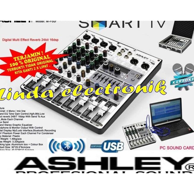 MIXER AUDIO ASHLEY M-FOUR MFOUR M FOUR ORIGINAL+KOPER BESTSELLER