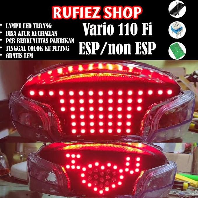 Promo Custom lampu stoplamp running vario 110 Fi Esp / Non Esp COD