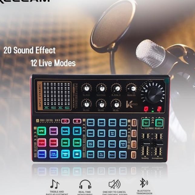 READY SOUND CARD RECORDING 2 MIC DUAL CHANNEL MIXER AUDIO RECCAM K300