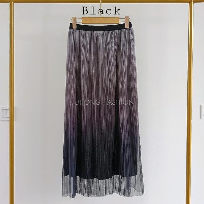Aurora - Rok Tutu Tile Plisket Gradasi Ombre Panjang Termurah