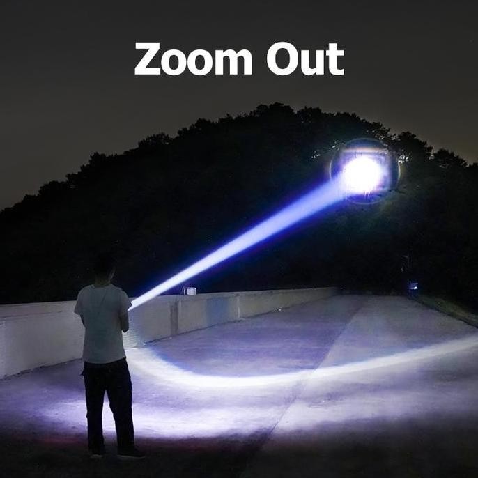 Senter Smiling Shark Sd7009 M80 Super Terang Type-C  Powerbank