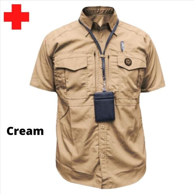 (Expert) Kemeja Tactical Lengan Pendek Baju PDL Lapangan Outdoor Taktikal Pdh