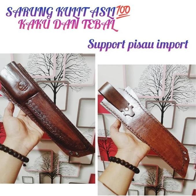 (Expert) SARUNG PISAU KULIT SAPI ASLI IMPOR MODEL  BILAH LURUS MURAH