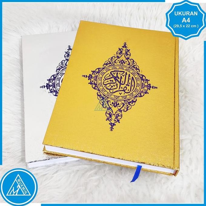 new Alquran SUPER emas dan silver ukuran Besar A4 | Tulisan Besar dan jelas