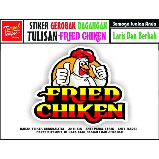 [Expert] STIKER CUTTING KACA GEROBAK TULISAN FRIED CHIKEN/ NAMA TOKO / NAMA