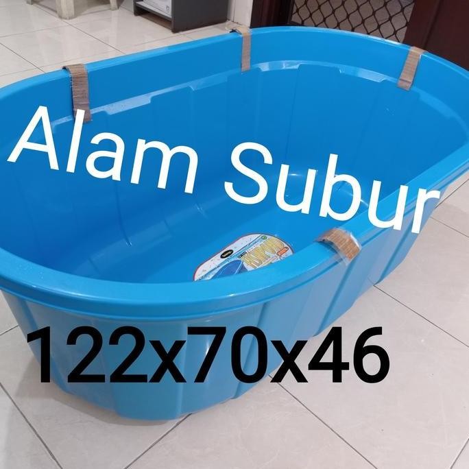 Bak Fishpond Plastik Fiber Ikan Jumbo Besar Biru Co