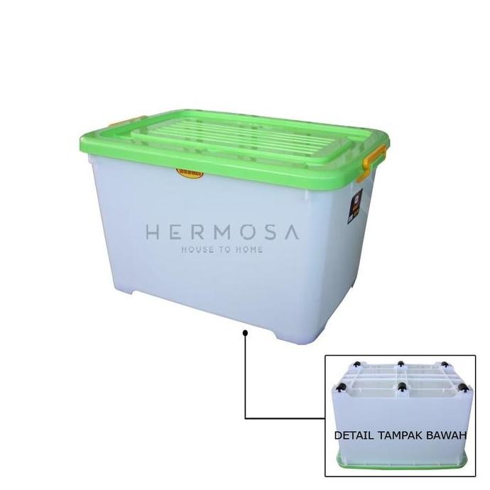 

Terlaris Shinpo 116 Container Mega Box Plastik Cb 130 Liter Dengan Roda Cb130