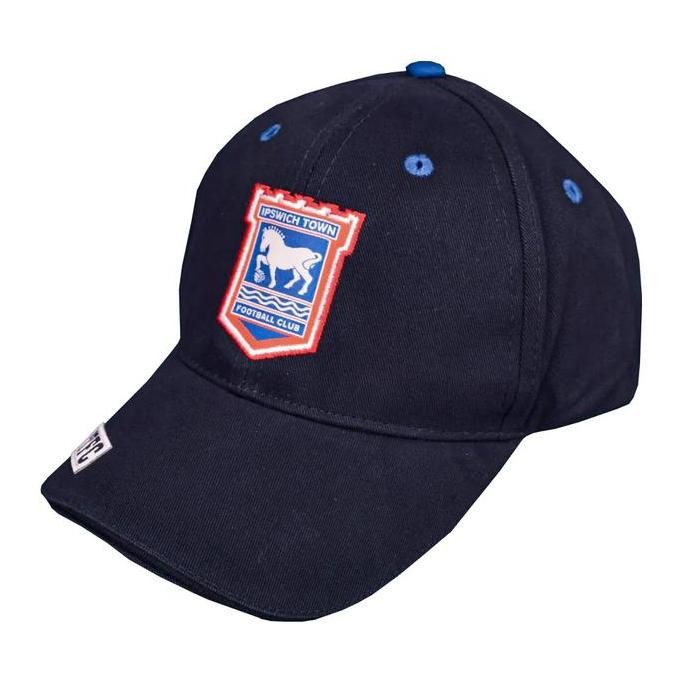 IPSWICH TOWN FC Adult Match Cap Navy. Topi Unisex Pria Wanita