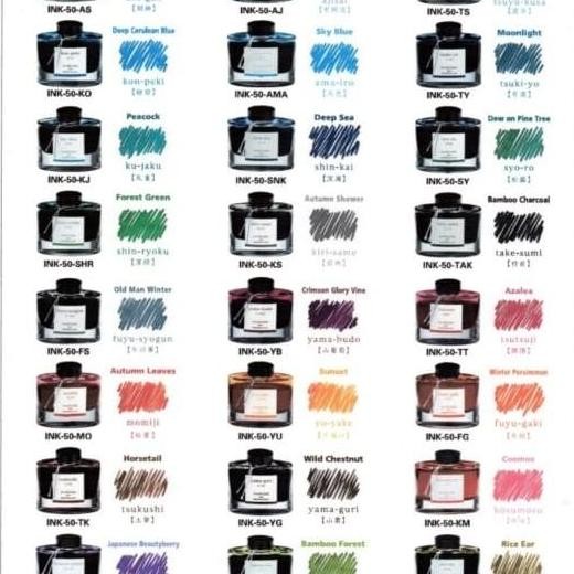 

TERMURAH - PILOT IROSHIZUKU INK 50 ML/TINTA IROSHIZUKU INK 50 ML FOUNTAIN PEN