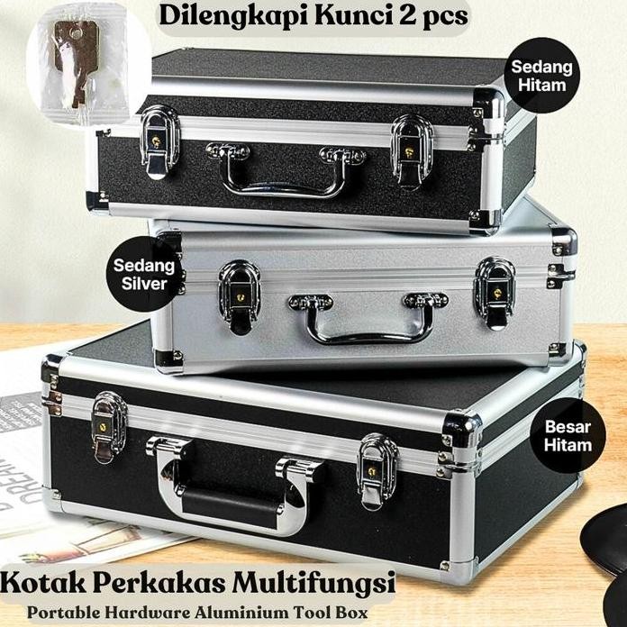 

Terlaris Kotak Perkakas Premium Busa Custom Hard Case Koper Aluminium Serbaguna Tool Box Lapis Foam Pengaman 35 40 Cm Dengan 2 Kunci