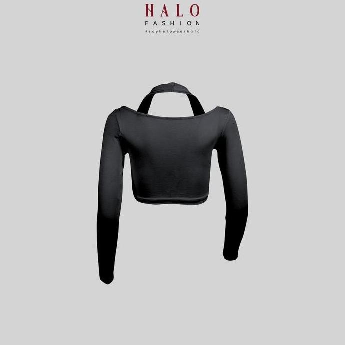 (Expert) [HaloFashion] Ivana Sexy Crop Top Basic Top Kaos Polos Korean Fashion Atasan Wanita